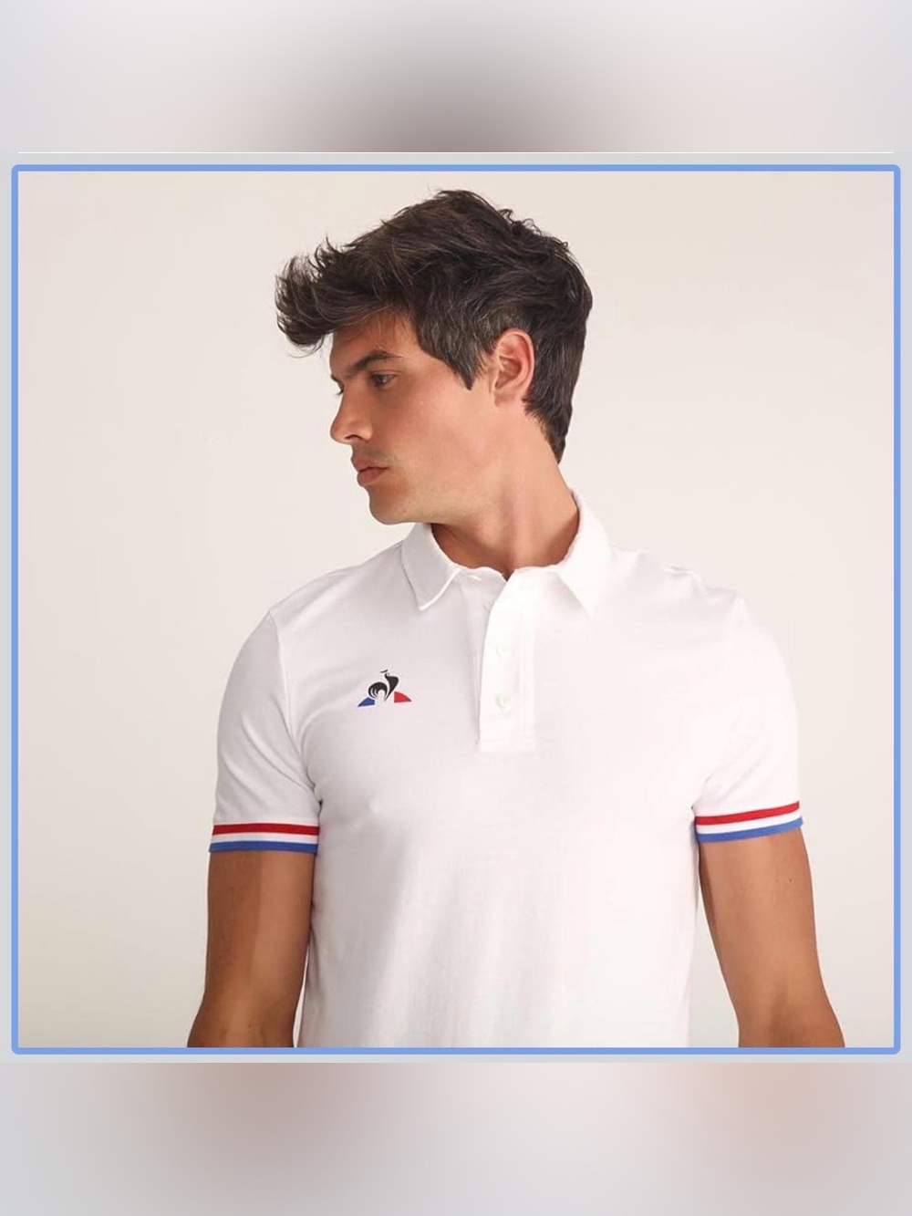 Le Coq Sportif Polo SS Presentation Tri N°1 Men's Polo Shirt • NWT •